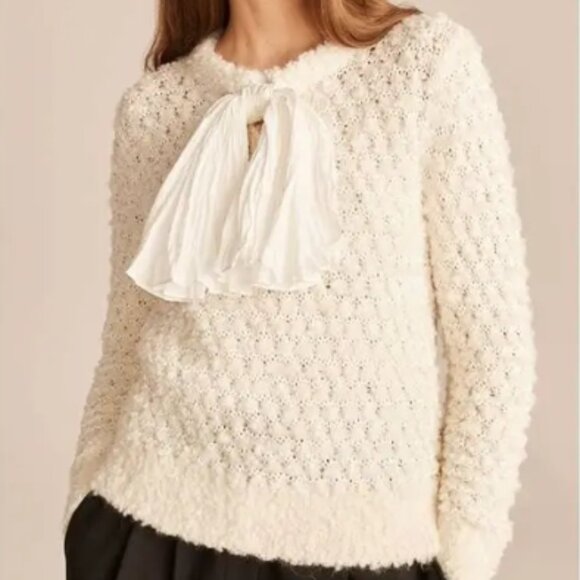 Rebecca Taylor Sweaters - 124 Rebecca Taylor Alpaca Sweater With Removable Bow – Size S – NWT